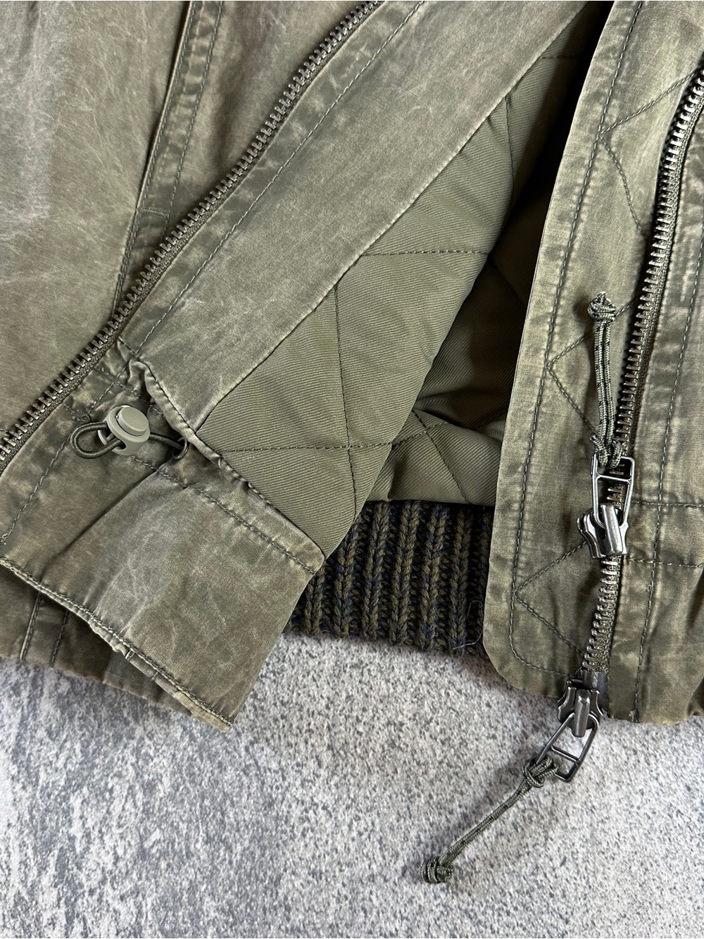 NWT Free People Women's XL Olive Jax Bomber Oversized Jacket Two‑Way Zip Pockets - Picture 10 of 14